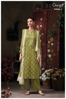 Ganga kairisha 4946 wholesale non catalog dress material manufaturar online
